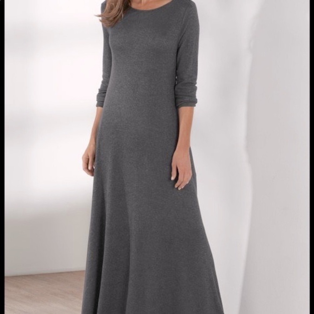 NWT Soft Surroundings gray maxi dress
